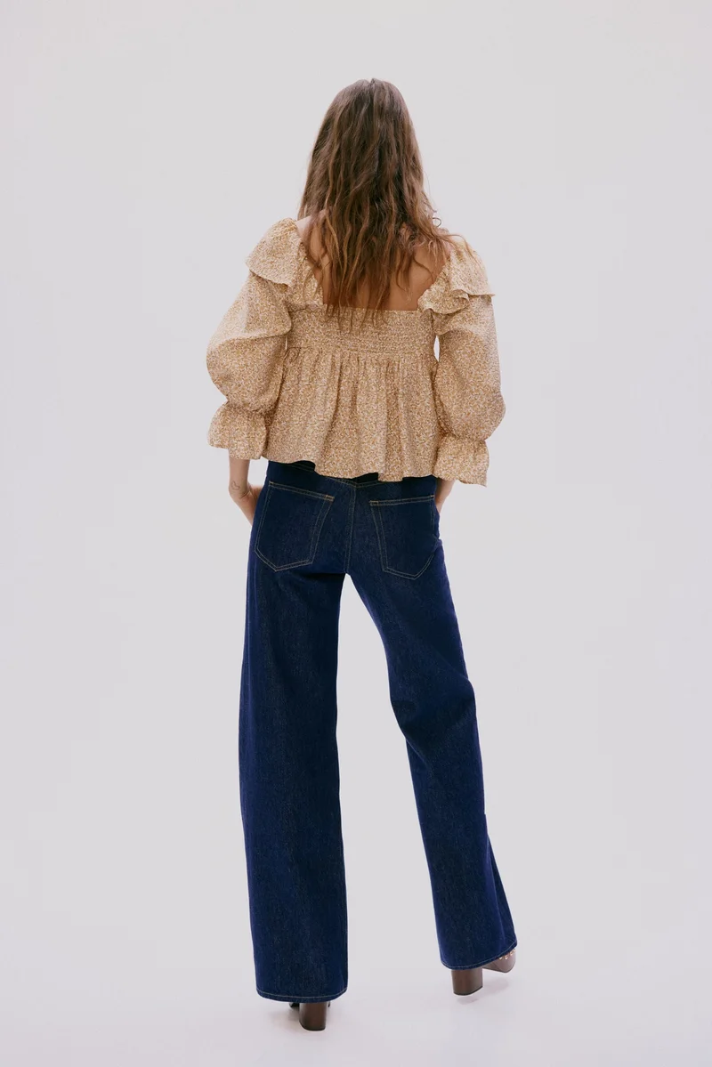 H&M  Wide High Jeans for Women | Best Price UAE