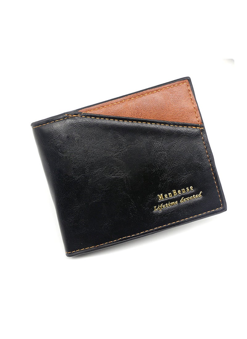 MenBense - Men's Wallet Short Wallet Card Holder Id Bag 12*9.5*1.5cm - Image 1
