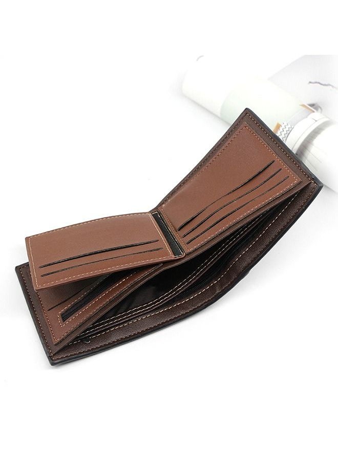 MenBense - Men's Wallet Short Wallet Card Holder Id Bag 12*9.5*1.5cm - Image 1