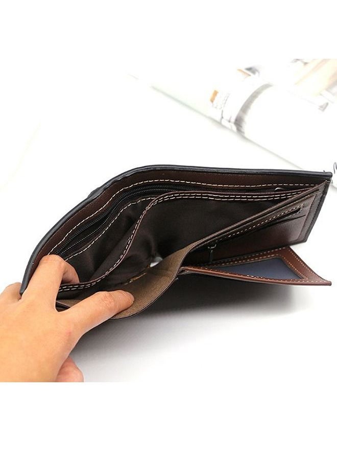 MenBense - Men's Wallet Short Wallet Card Holder Id Bag 12*9.5*1.5cm - Image 1