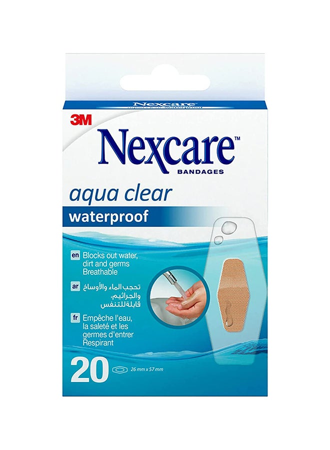 Generic Aqua Clear Waterproof Bandage 26Mm X 57 Mm 20/Pack (Mgl-111-0) - Image 1