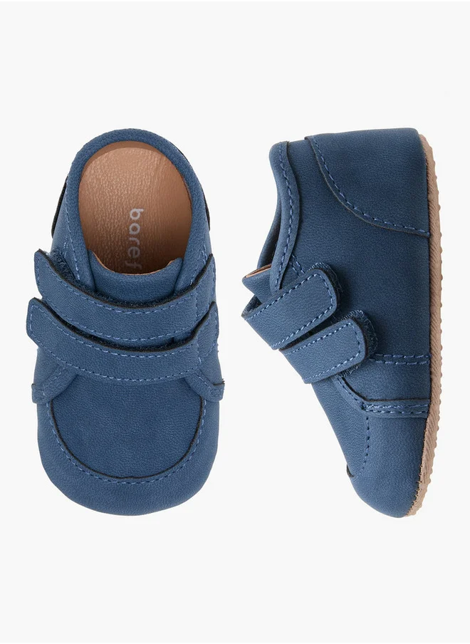 Barefeet Solid Booties with Hook and Loop Closure