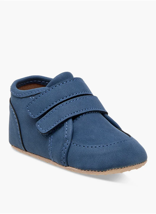 Barefeet Solid Booties with Hook and Loop Closure