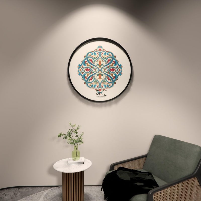KRIYANTA Jeweled Tapestry of India Unique Wood Vintage Wall Art 151822 Handcrafted Wall PieceDcor for Living RoomBedroomOfficeHotel Style 1 Small 15 Inches Diameter - Image 5