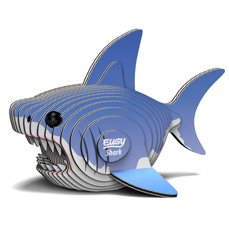 Eugy Shark 3D Puzzle - 24 Piece Eco-Friendly Educational Toy Puzzle for Boys, Girls & Kids Ages 6+ - Image 1