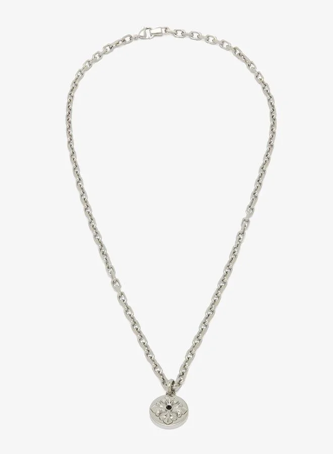 GUESS 26 Inch Savage Coin Charm Necklace