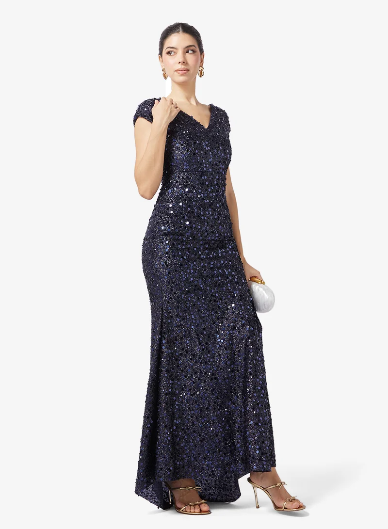 Ella Limited Edition  Shimmer Dress With Silt for Women | Best Price UAE