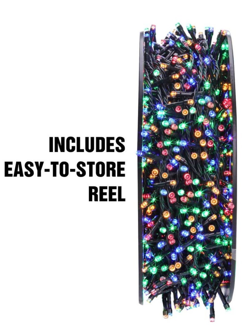 Yuwell 100 Meter 480 LED String Lights Decoration Lights RGB Light 8 Modes Led Light Black Wire For Home Decorations Ramadan Lights Indoor & Outdoor Decoration Ramadan Decoration Light Diwali Lights Curtain Lights With 3-Pin UK Plug - Image 2