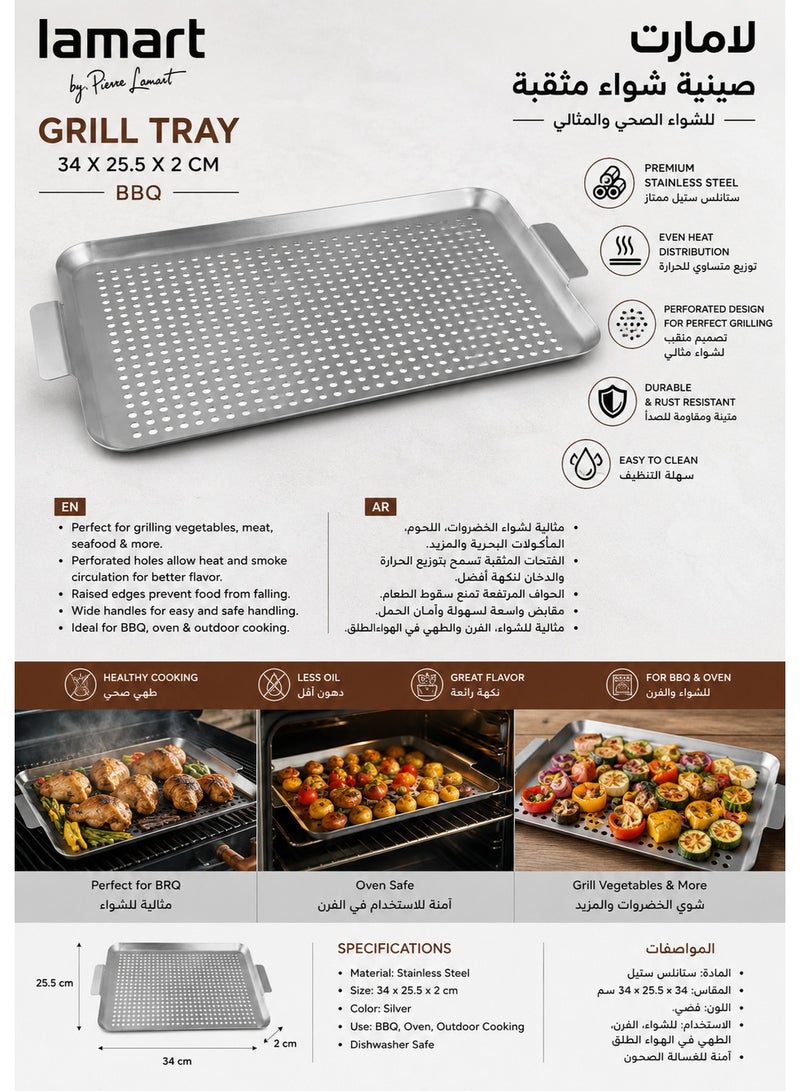 Lamart Grill Stainlees Plate - Image 2