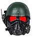 Xcoser خوذة قناع Xcoser Nexthops Veteran Ranger Riot Armor 4 للتنكر مصنوعة من الراتنج مع عدسات PVC حمراء على العينين - Image 3