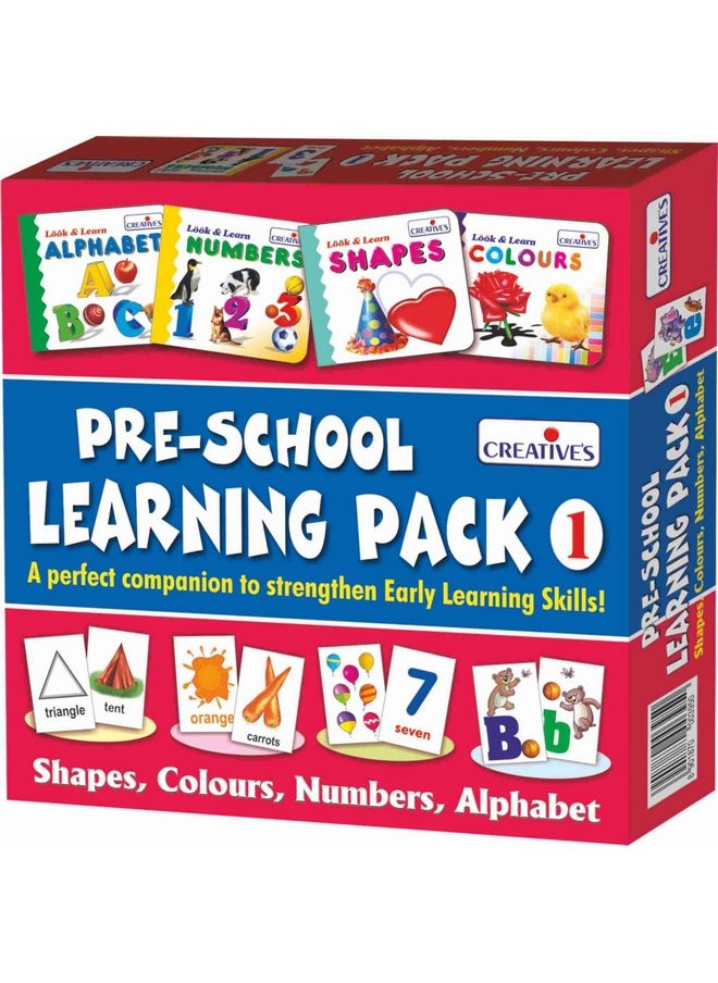 Creative's Creative's Pre-School Learning Pack-1 | Preschool Series | Learning Kit | Early Learning Pack |Board Books & Cards Education Pack for 3 to 5 Year's Kids |  - Image 1