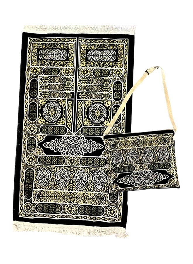 Embroidered Plush Prayer Rug With A Bag 