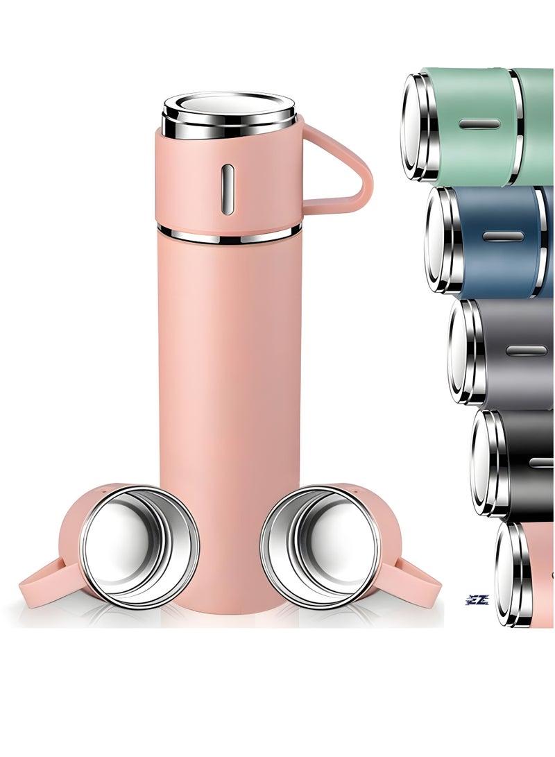 Vacuum Flask 500 ml Vacuum‑Insulated Stainless‑Steel Travel Mug – Double‑Layer Thermos with 3 Interlocking Lids/Cups, BPA‑Free - Image 2