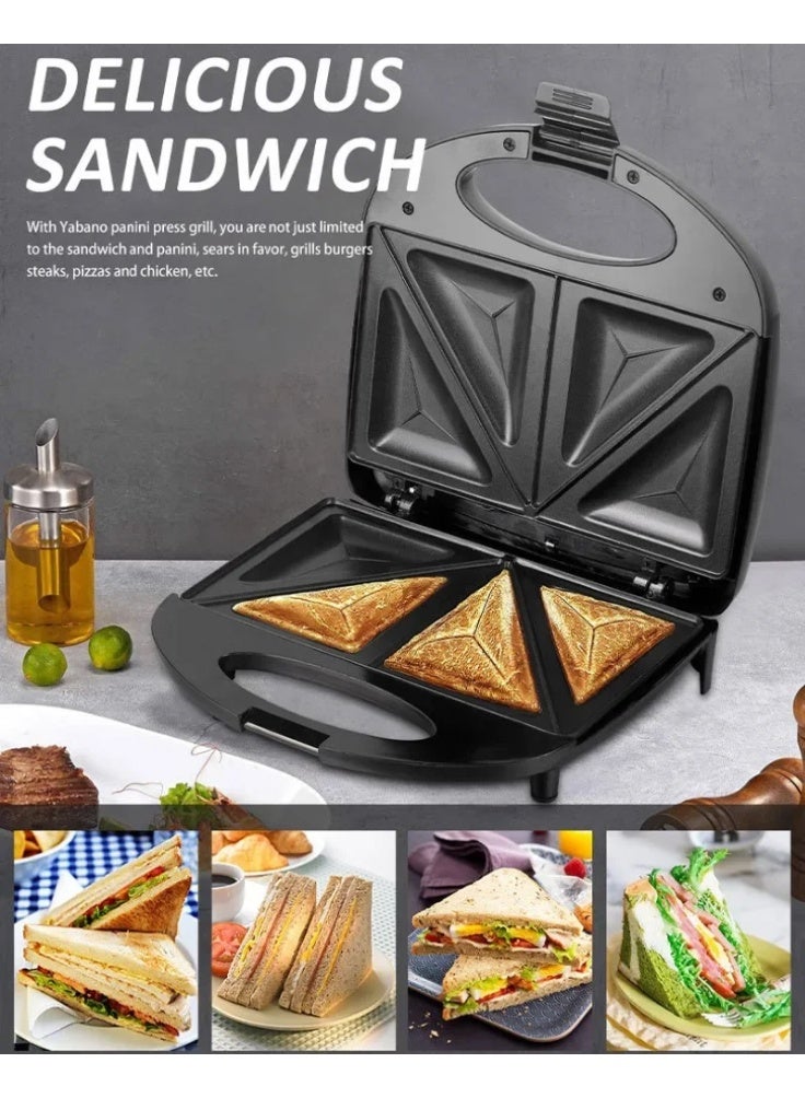 Olympia 3-in-1 Electric Sandwich Press with Grill & Waffle Plates, 850W Fast Heating, Detachable Non-Stick Cooking Plates - Image 3