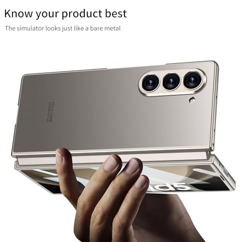 Midkart Anti-Fingerprint Case Compatible with Samsung Galaxy Z Fold 5 Release 2023 Matte Finish Smooth Touch and Independent Camera Protection Cover, Grey - Image 5