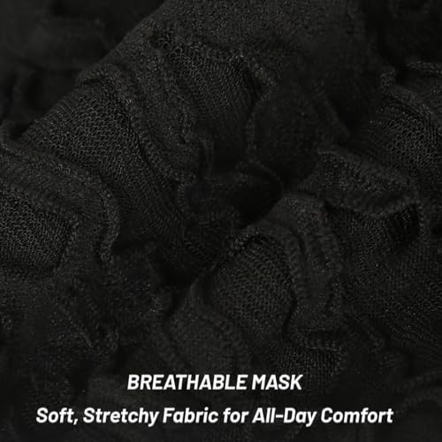 JEGERMIG Lace Hole Full Face Mask Gothic Sexy Halloween Adult Spandex Cloth Cosplay Mask - Image 5