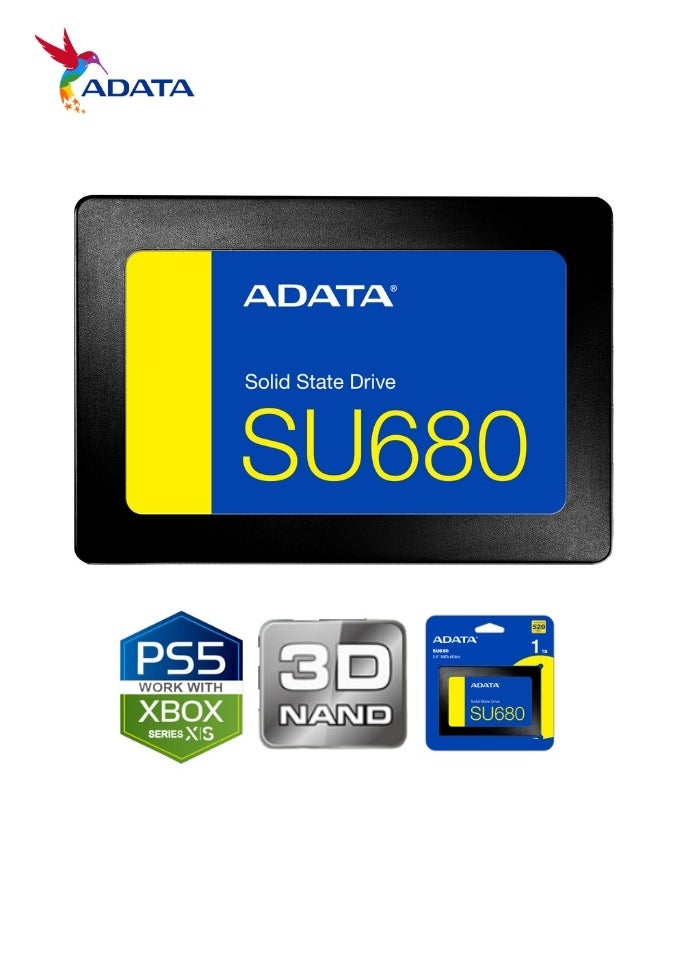ADATA - Ultimate SU680 1TB Fastest SSD Internal Solid State Drive for Laptop Desktop PS5 XBOX - Image 1