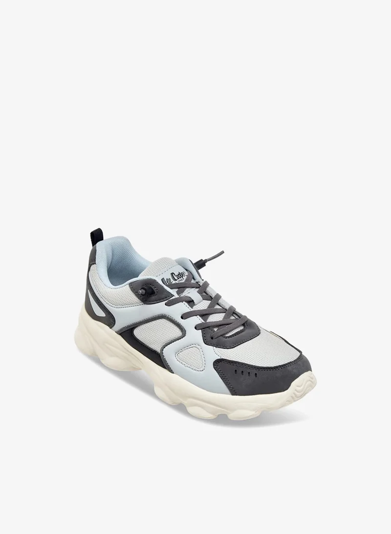 لي كوبر حذاء فتيان بأربطة وتصميم متعدد الألوان