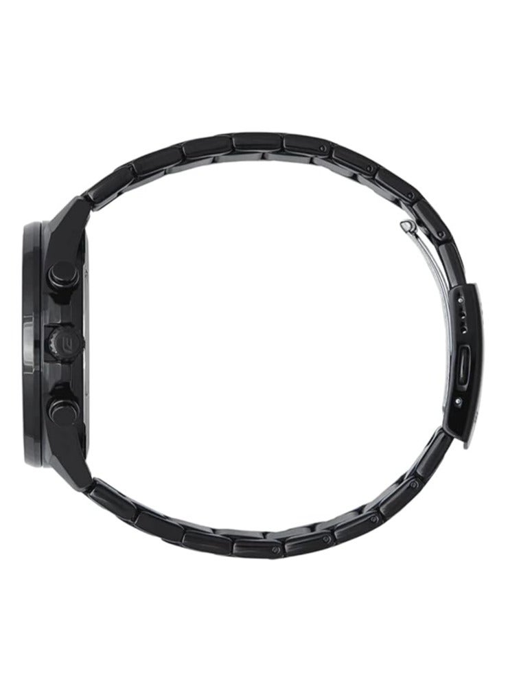 كاسيو ساعة كاسيو كوارتز للرجال مقاس 48.00 ملم مع مينا تناظرية سوداء وسوار معدني أسود EFV-610DC-1A - Image 2