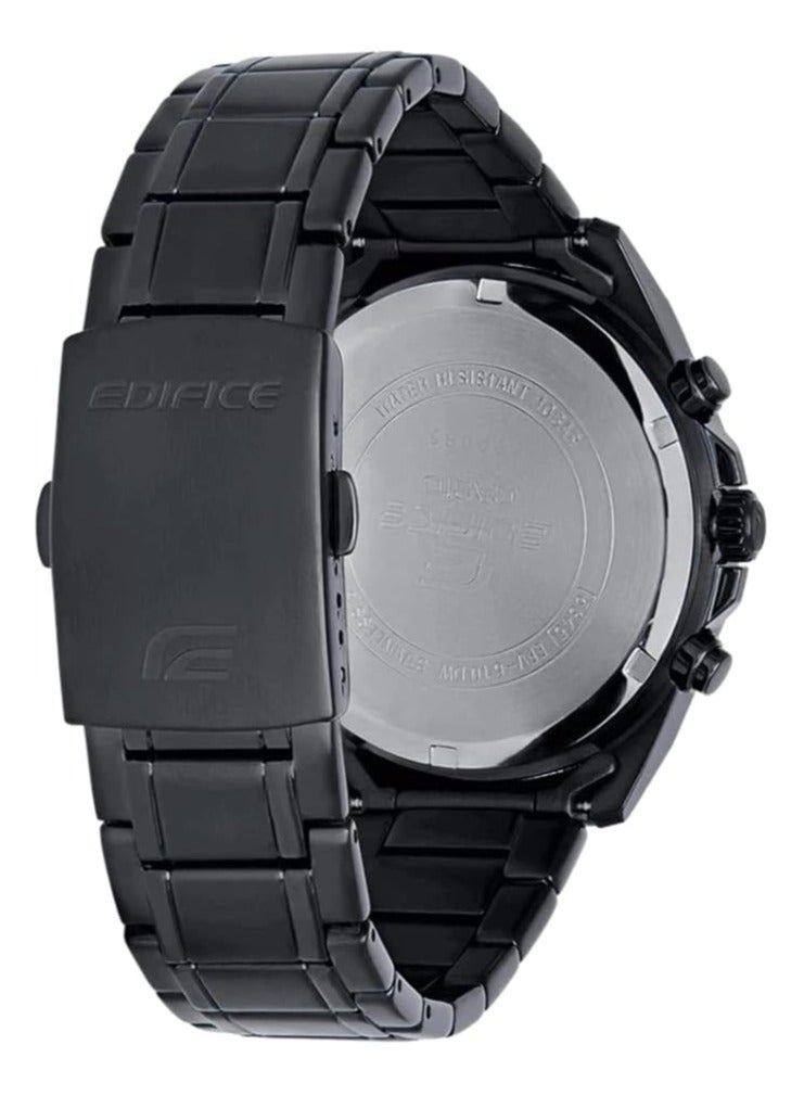 كاسيو ساعة كاسيو كوارتز للرجال مقاس 48.00 ملم مع مينا تناظرية سوداء وسوار معدني أسود EFV-610DC-1A - Image 3