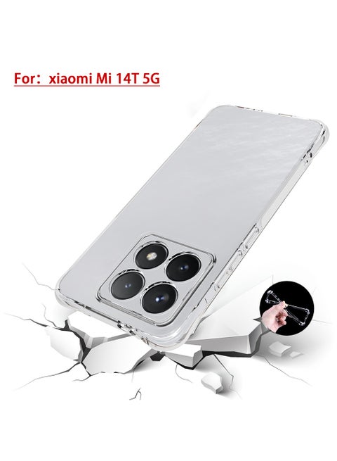 Xiaomi 14T 5G Case,[Scratch Resistant] Crystal Clear Back Cover [Shock-Absorbing Corners] Shockproof Drop Proof Protective Phone Case Cover for Xiaomi 14T 5G