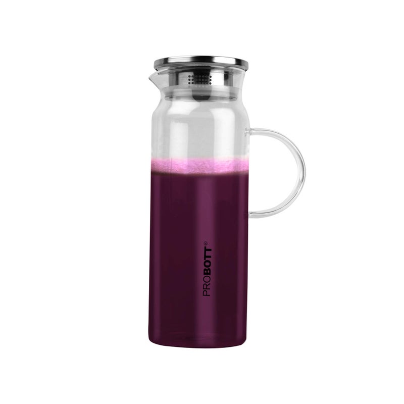 PROBOTT PROBOTT Vetroware Glass Water Jug with Lid Pitcher for Dining Table 1500 ml PV Spark Glass Jug  - Image 1