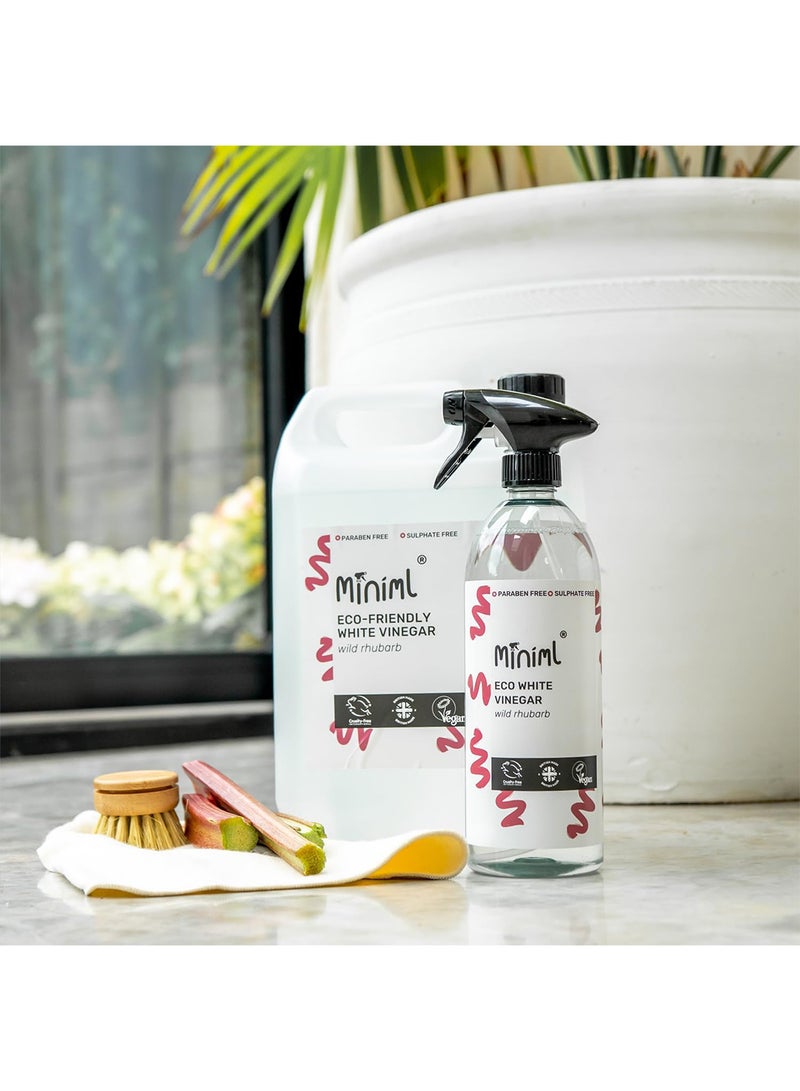 Miniml White Vinegar Cleaning Refill Wild Rhubarb Scented 5L - All Natural Multi-Surface and Multi-Purpose Cleaner, Limescale Remover, Laundry Softener and More - 100 percent Vegan and Cruelty Free - Image 5