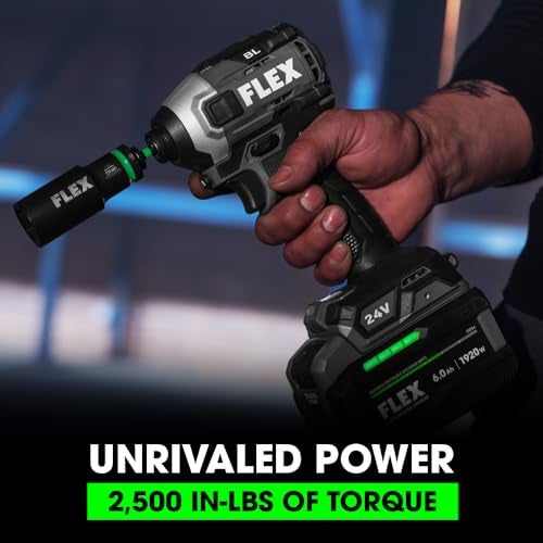 FLEX 24V Brushless Cordless 14Inch 2500 InLbs Torque Quick Eject Hex Impact Driver MultiMode Tool Only Battery and Charger Not Included FX1371AZ - Image 3