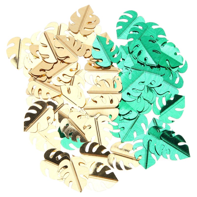 Green Tropical Leaf Confetti Summer Hawaiian Party Table Scatter Wedding Birthday Decorations Set - Image 2