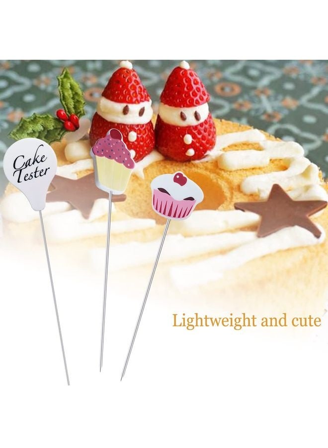 هومستر 3 قطع الكعكة اختبار إبرة الفولاذ المقاوم للصدأ اختبار الكعكة مسبار اختبار الخبز,منزل المخبز الكعكة الخبز سكوير الكعكة اختبار العصا - Image 3