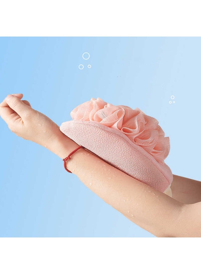 2-piece Exfoliating Glove with Loofah Sponge, Double Sided Bath Sponge, Loofah Exfoliating Body Scrubber Bath Sponges for Shower Women/Men Exfoliating Gloves for Body Dead Skin Shower Sponge  - Image 5