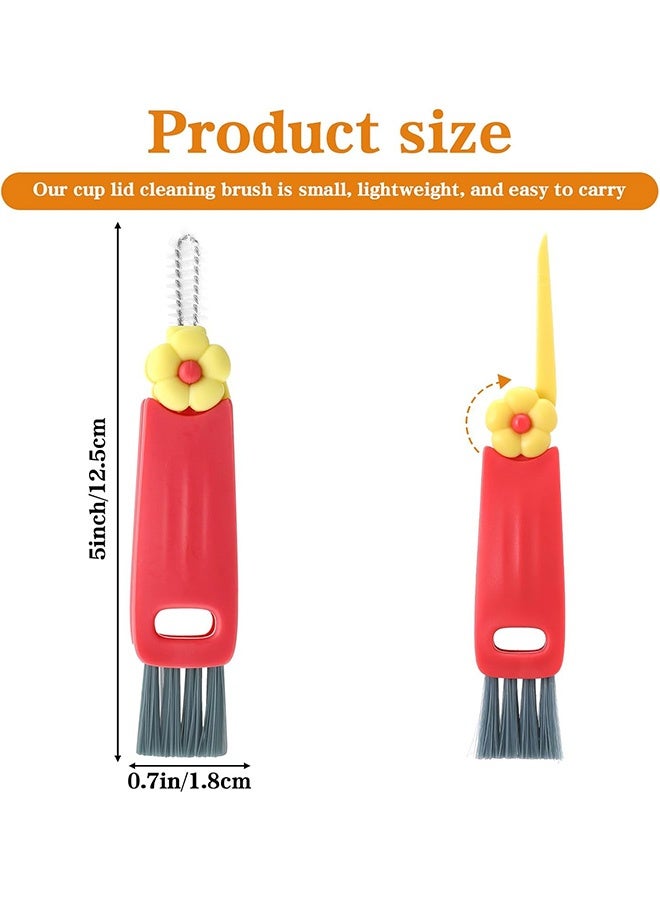 كوانتوم 6 فرشاة تنظيف غطاء الكأس PCS، 3 في 1 فرشاة تنظيف غطاء كأس متعدد الوظائف فرشاة تنظيف، فرشاة تنظيف الفتحات للزجاجات أماكن ضيقة - Image 2