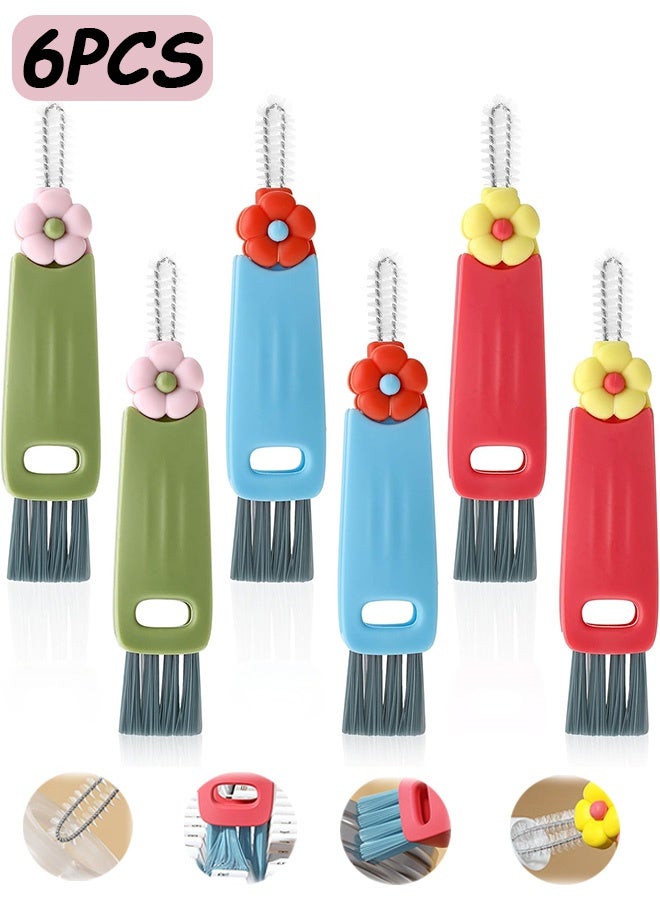كوانتوم 6 فرشاة تنظيف غطاء الكأس PCS، 3 في 1 فرشاة تنظيف غطاء كأس متعدد الوظائف فرشاة تنظيف، فرشاة تنظيف الفتحات للزجاجات أماكن ضيقة - Image 1
