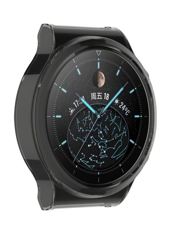 NIBEMINENT Half Coverage Hollowed TPU Protective Case For Huawei Watch GT 2 Pro/GT Transparent Black - Image 5