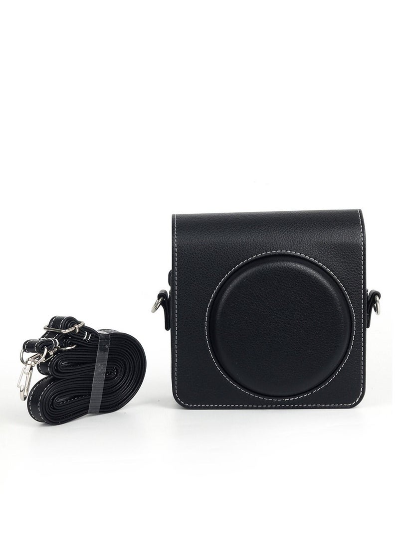 كيس كاميرا الجلد PU متوافق مع Fujifilm Instax Square SQ40 فيلم كاميرا w / قابل للتعديل حزام الكتف حقيبة غطاء واقي - Image 1