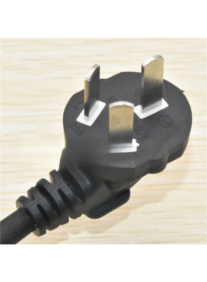 Three-hole Plug Computer Host Power Cord Rice Cooker Electric Wok Cable Universal Cooker Cable Electric Kettle Pressure Cooker-Color:Pure Copper High Power Black Wire + 3 Pieces