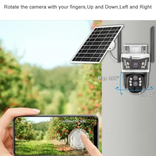 ApnaCam 5+5MP 4G Solar Powered Security Camera | 3 Screen View | IR 30m Night Vision | 3 Channel CCTV with 128GB Storage | Waterproof Outdoor Camera with Motion Detection & Two-Way Audio - Image 4