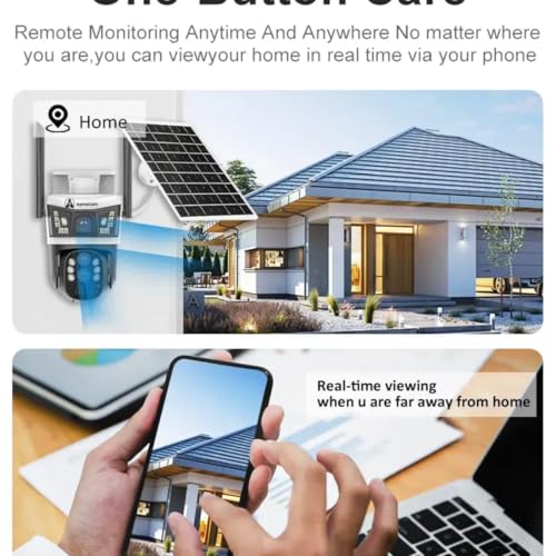 ApnaCam 5+5MP 4G Solar Powered Security Camera | 3 Screen View | IR 30m Night Vision | 3 Channel CCTV with 128GB Storage | Waterproof Outdoor Camera with Motion Detection & Two-Way Audio - Image 3