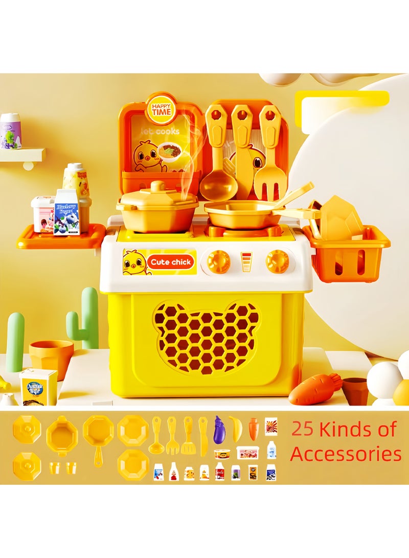 Pretend Kitchen, 25-Piece Toy Set for Kids - Image 1