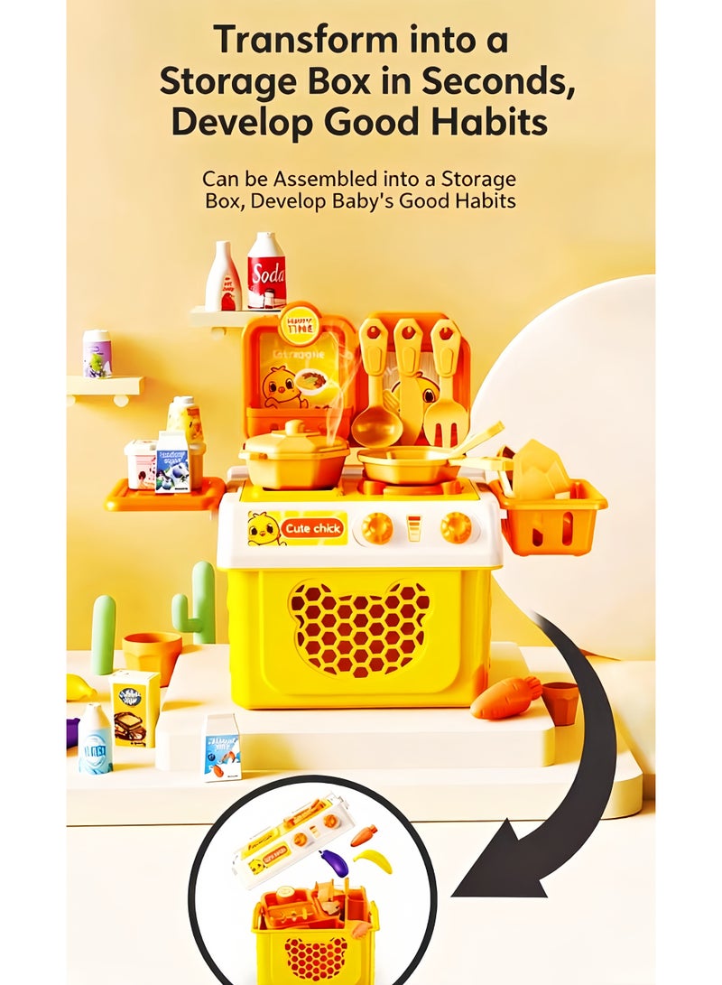Pretend Kitchen, 25-Piece Toy Set for Kids - Image 2