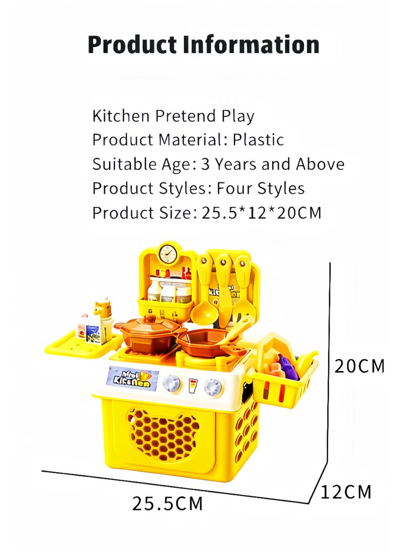 Pretend Kitchen, 25-Piece Toy Set for Kids - Image 5