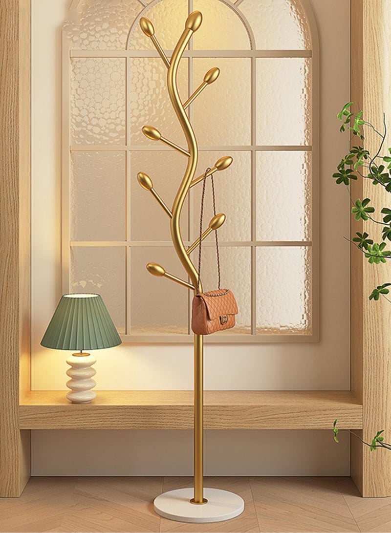 XiuWoo Tree-Shaped Coat Rack, Metal Clothes Stand, Metal Coat Rack, with 8 Hooks, for Clothes, Hats, Bags, for Living Room, Bedroom, Home Office, 170 cm  - Image 1