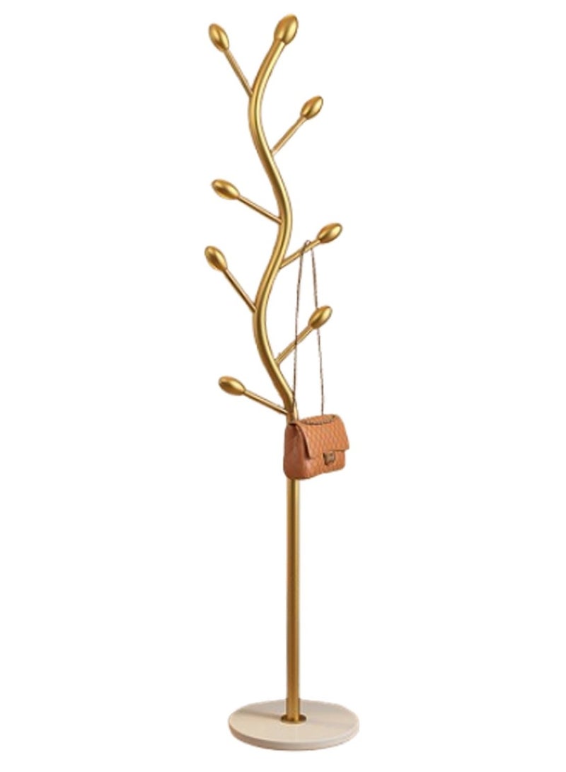 XiuWoo Tree-Shaped Coat Rack, Metal Clothes Stand, Metal Coat Rack, with 8 Hooks, for Clothes, Hats, Bags, for Living Room, Bedroom, Home Office, 170 cm  - Image 2
