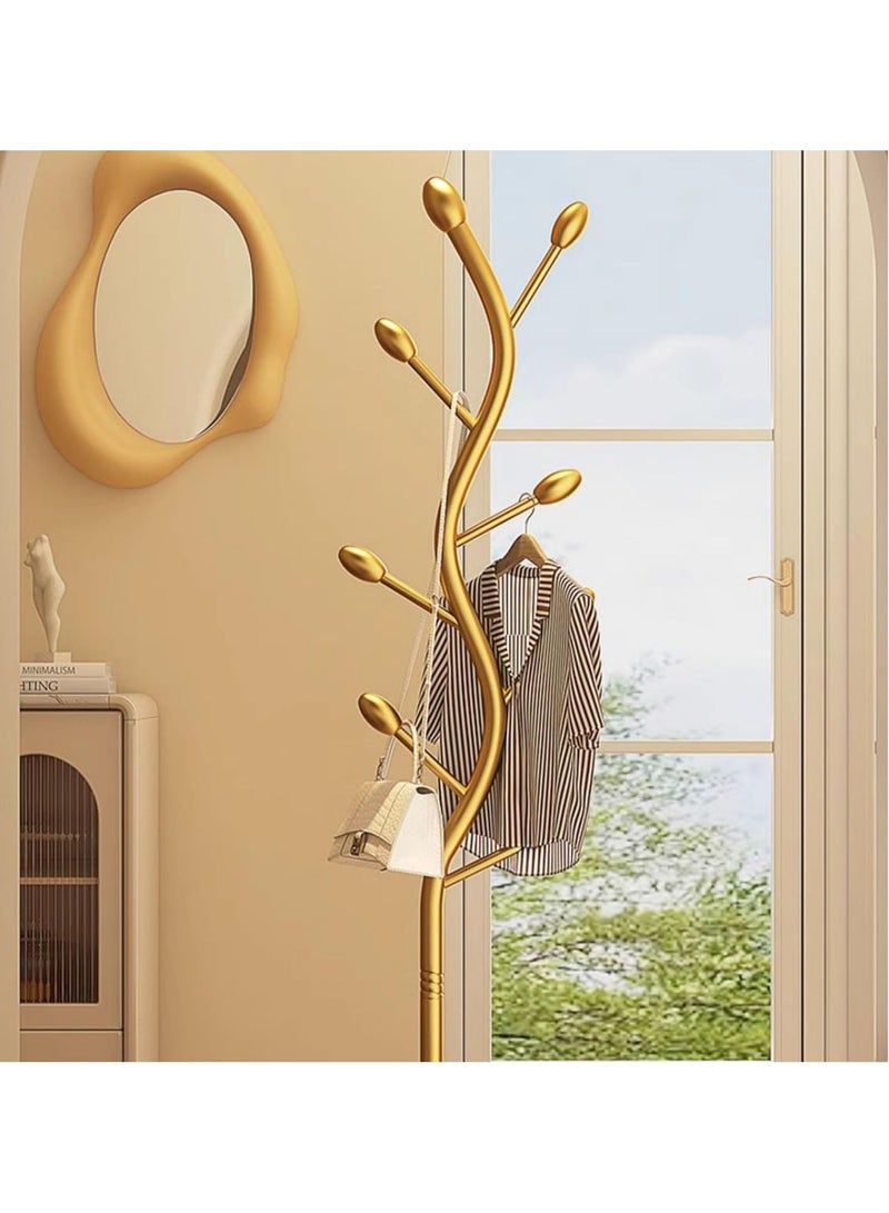 XiuWoo Tree-Shaped Coat Rack, Metal Clothes Stand, Metal Coat Rack, with 8 Hooks, for Clothes, Hats, Bags, for Living Room, Bedroom, Home Office, 170 cm  - Image 5