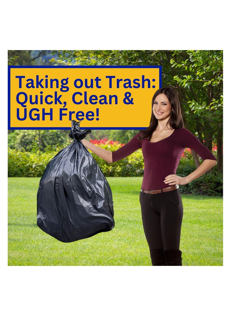 AlsayedP 30 Gallons 35 Trash Bags Black Heavy Duty Plastic Garbage Bags for Contractor, Industrial, Home, Kitchen, Commercial, Yard, Lawn, Leaf (30 Gallons, 35 Bags)  - Image 4