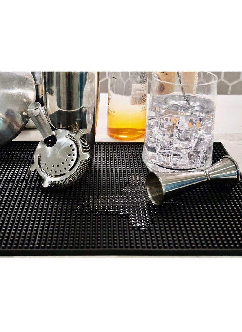 SYOSI - Bar Mat 18 x 12, Thick Durable and Stylish Bar Mat for Spills, Coffee Bar Mat Under Coffee Maker, Non Slip, Non-Toxic, Service Mat For Coffee, Bars, Restaurants and Counter Top - Image 1