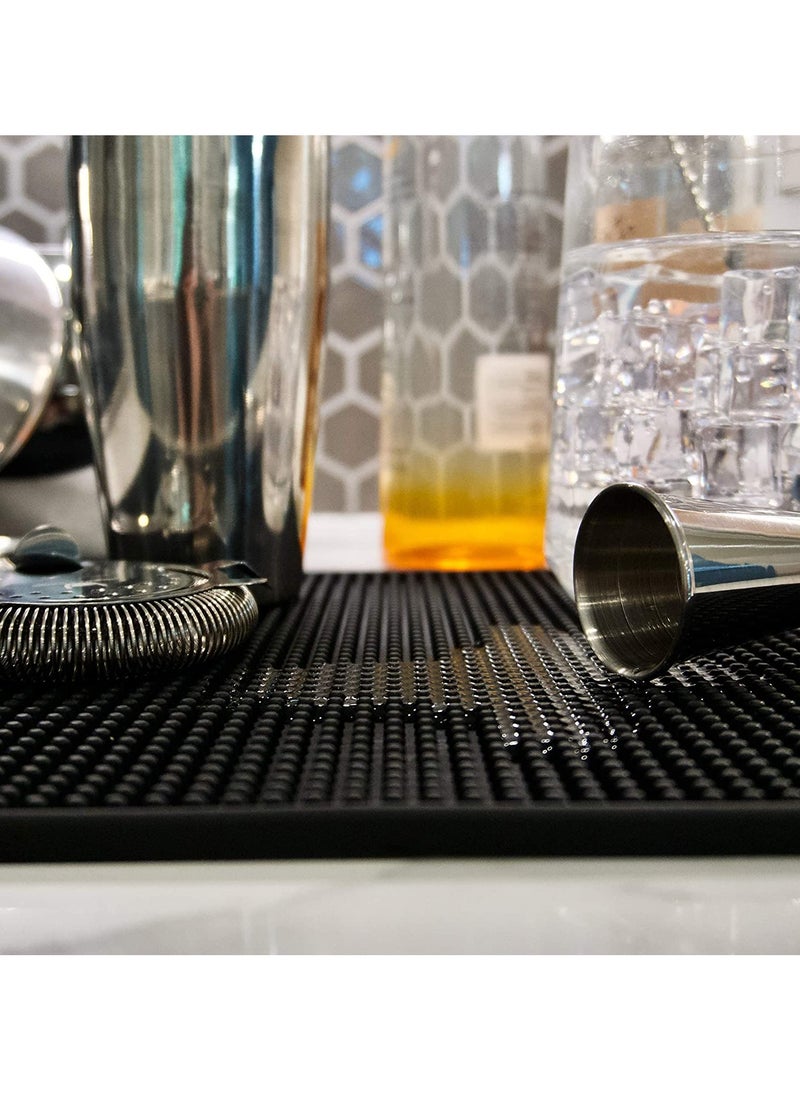 SYOSI - Bar Mat 18 x 12, Thick Durable and Stylish Bar Mat for Spills, Coffee Bar Mat Under Coffee Maker, Non Slip, Non-Toxic, Service Mat For Coffee, Bars, Restaurants and Counter Top - Image 1