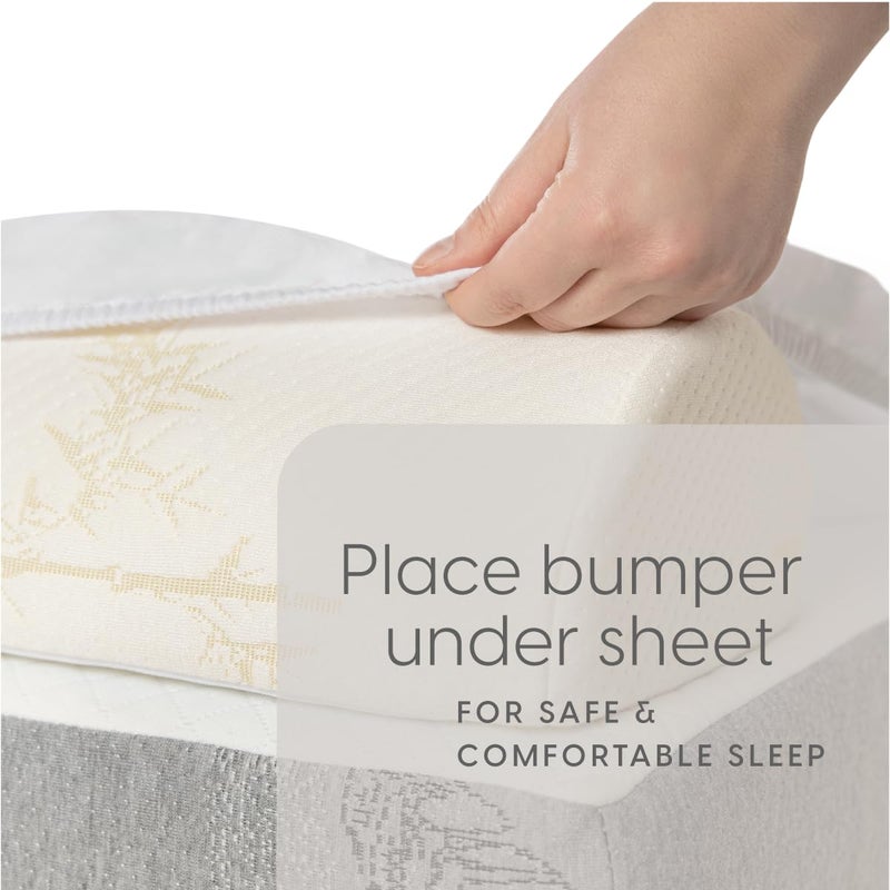 milliard حاجز سرير للأطفال من ميليارد (عبوة 2)، حافة سرير فوم للأطفال، حارس سرير آمن للأطفال لأسرة توأم، كاملة، ملكية، قاعدة غير قابلة للانزلاق وغلاف مقاوم للماء - Image 3