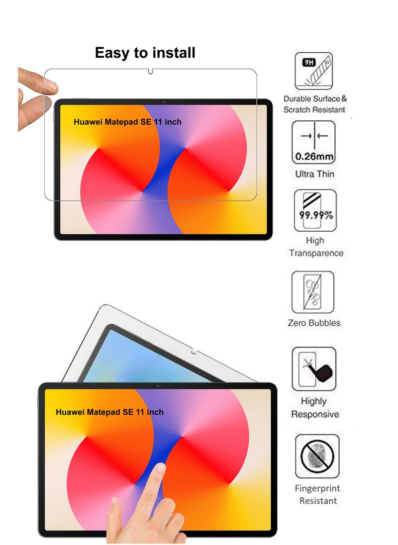 Generic - Huawei Matepad SE 11 inches Tempered Glass Screen Protector – High Transparency, Delicate Touch, Anti-Explosion, Smooth Arc Edges, Easy Installation - Image 1