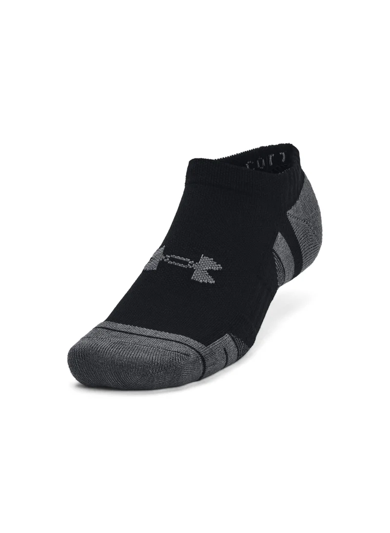 UNDER ARMOUR Unisex Performance Cotton No Show Socks (Pack of 3)